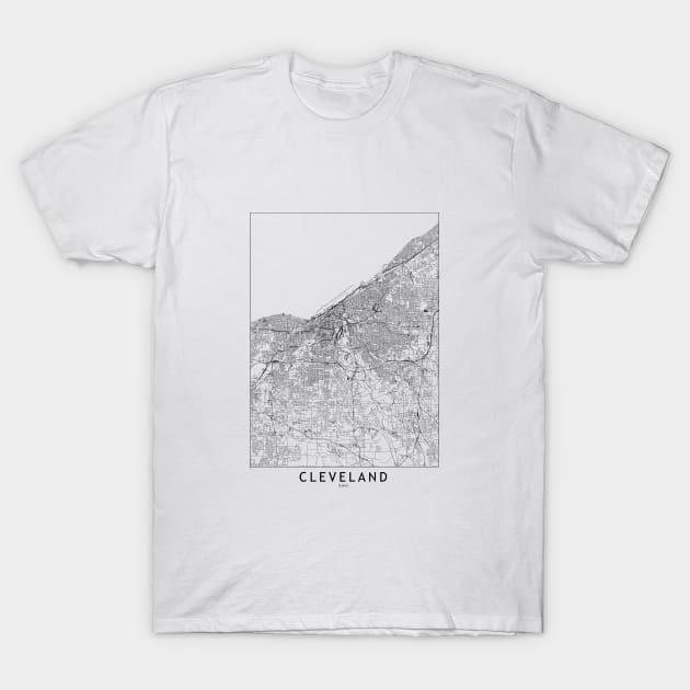 Cleveland Map T-Shirt by multipliCITY